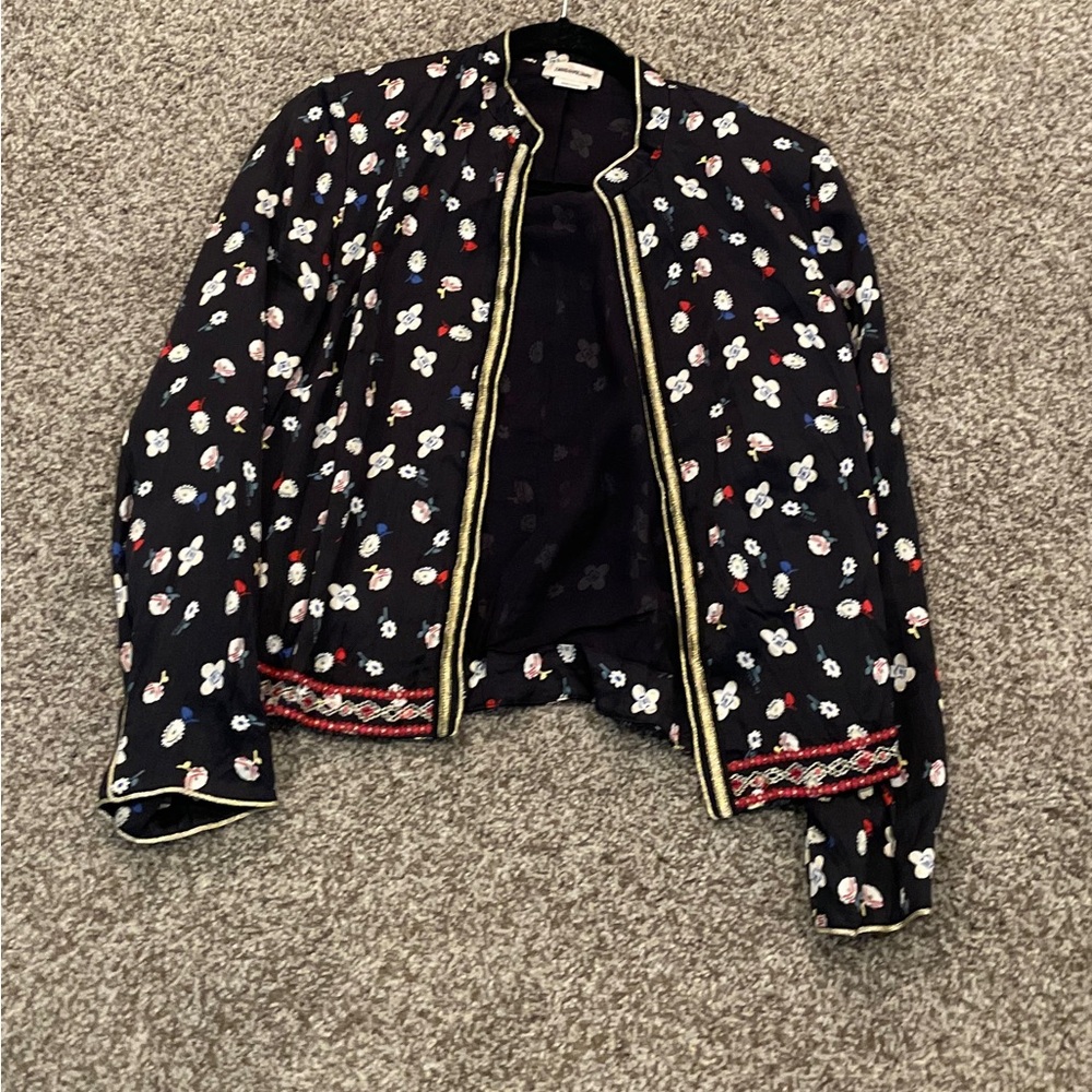 Zadig & Voltaire Black Floral Embroidered Blazer